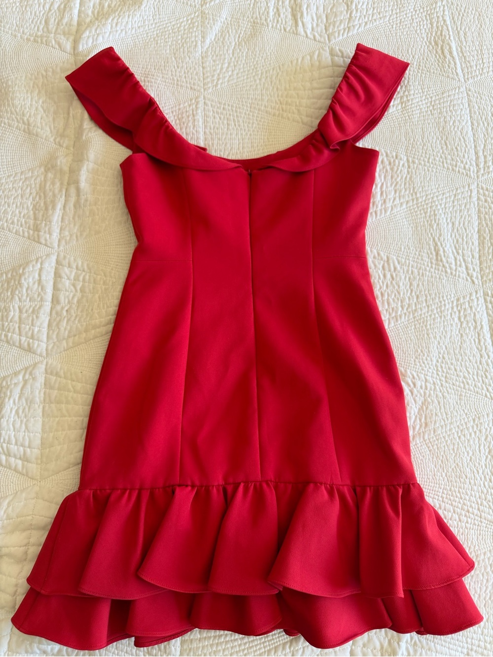 Milly Scarlet Ruffle Mini Dress - Picture 3 of 4